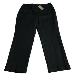 Chico’s So slimming Serene Pants Cuffed Crop Stretch Black Size 1 US 8 M NWT